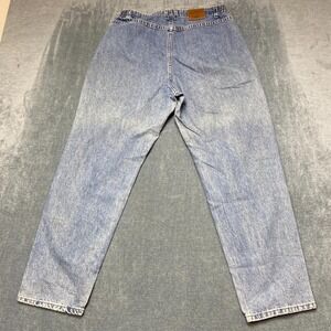Lee Jeans Womens 14 Petite 32x27 Blue Denim Cotton Tapered Leg Elastic Waist
